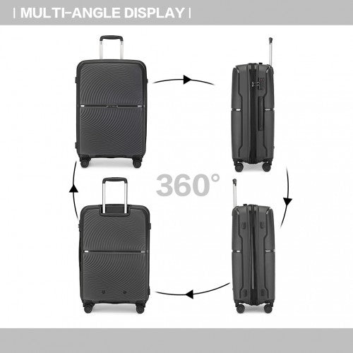 Kono K2393L Hard Shell 3 Piece Suitcase Set
