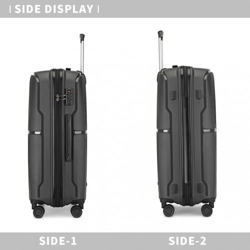 Kono K2393L Hard Shell Medium Suitcase - 24 Inch