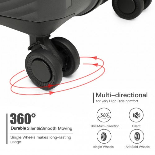 Kono K2393L Hard Shell Cabin Suitcase - 20 Inch