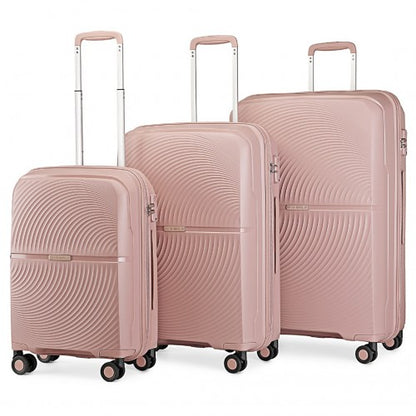 Kono K2393L Hard Shell 3 Piece Suitcase Set