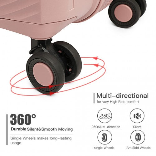 Kono K2393L Hard Shell Cabin Suitcase - 20 Inch