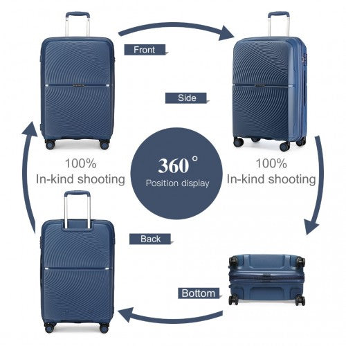 Kono K2393L Hard Shell 4 Piece Suitcase Set