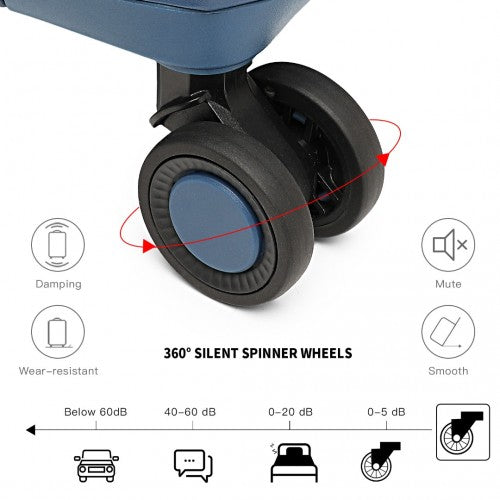 Kono K2393L Hard Shell 4 Piece Suitcase Set