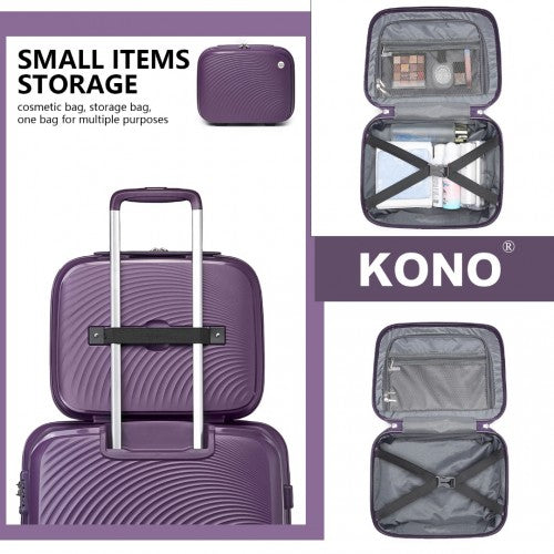 Kono K2393L Hard Shell Cabin Suitcase - 14 Inch