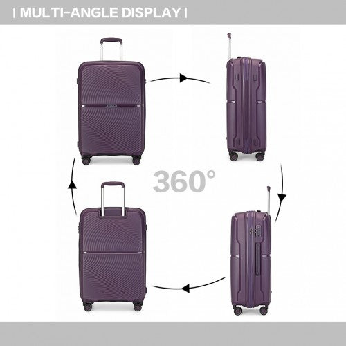 Kono K2393L Hard Shell Medium Suitcase - 24 Inch