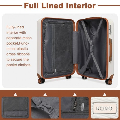 Kono K2394L Hard Shell Large Suitcase - 28 Inch