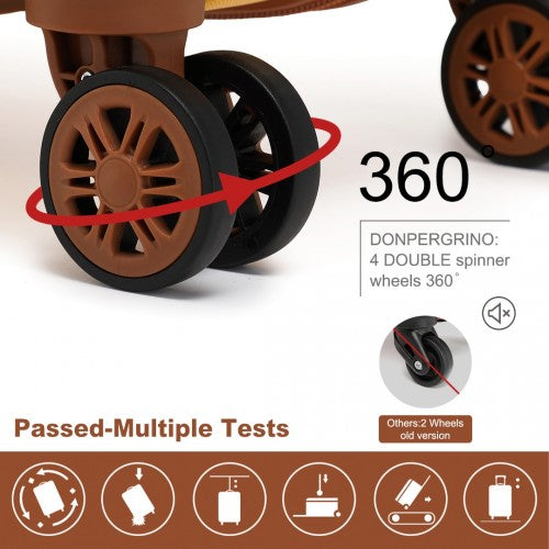 Kono K2394L Hard Shell Cabin Suitcase - 20 Inch