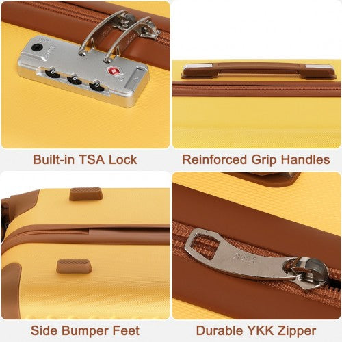 Kono K2394L Hard Shell Cabin Suitcase - 20 Inch