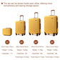 Kono K2394L Hard Shell 4 Piece Suitcase Set