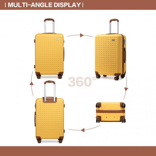 Kono K2394L Hard Shell 4 Piece Suitcase Set