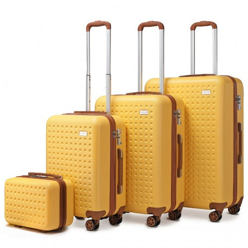 Kono K2394L Hard Shell 4 Piece Suitcase Set