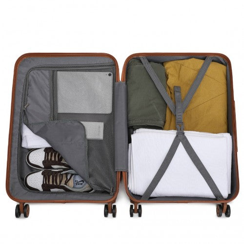 Kono K2394L Hard Shell 4 Piece Suitcase Set