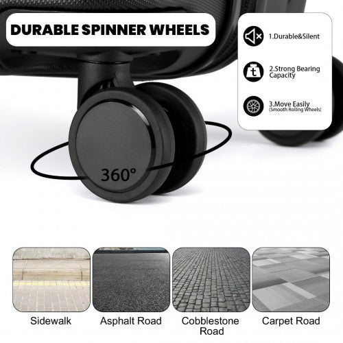 Kono K2395L Hard Shell Medium Suitcase - 24 Inch