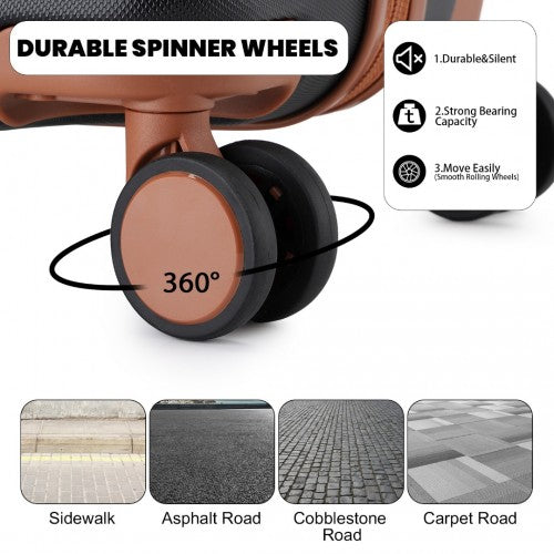 Kono K2395L Hard Shell Medium Suitcase - 24 Inch