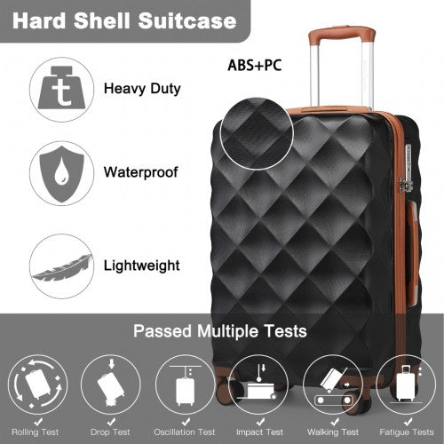Kono K2395L Hard Shell Medium Suitcase - 24 Inch