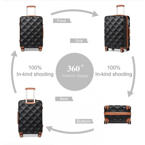 Kono K2395L Hard Shell Medium Suitcase - 24 Inch