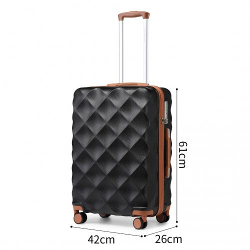 Kono K2395L Hard Shell Medium Suitcase - 24 Inch