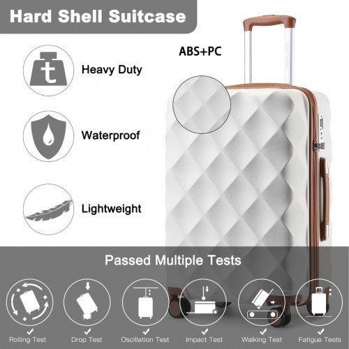 Kono K2395L Hard Shell Large Suitcase - 28 Inch