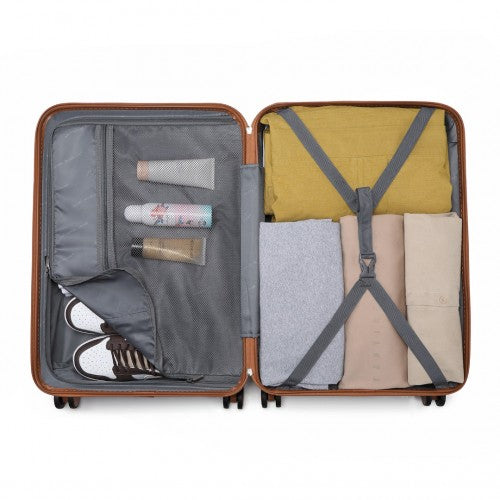 Kono K2395L Hard Shell Medium Suitcase - 24 Inch
