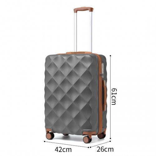 Kono K2395L Hard Shell Medium Suitcase - 24 Inch