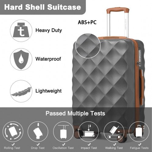 Kono K2395L Hard Shell Medium Suitcase - 24 Inch