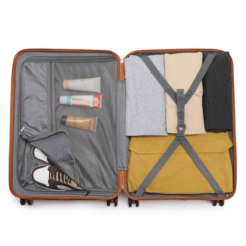 Kono K2395L Hard Shell Medium Suitcase - 24 Inch