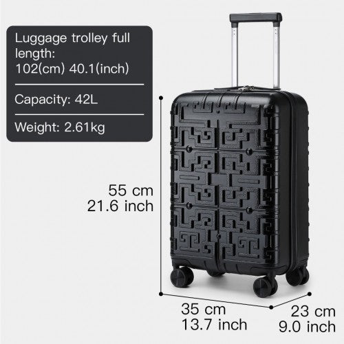 Kono K2396L Hard Shell Cabin Suitcase - 20 Inch