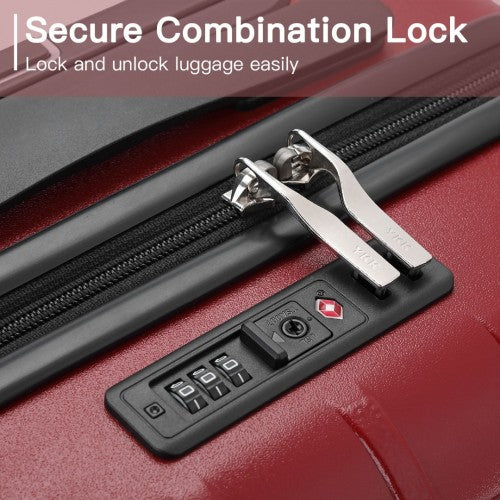 Kono K2396L Hard Shell Cabin Suitcase - 20 Inch