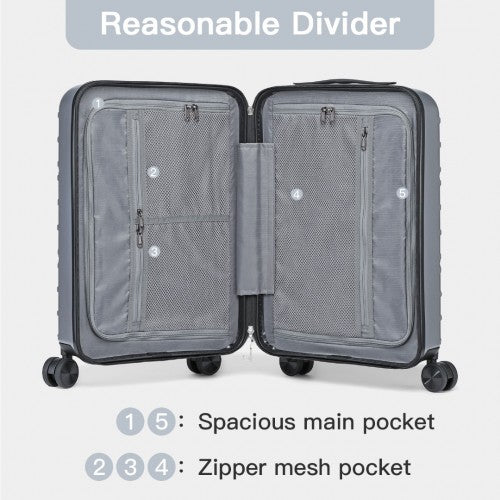 Kono K2396L Hard Shell Cabin Suitcase - 20 Inch