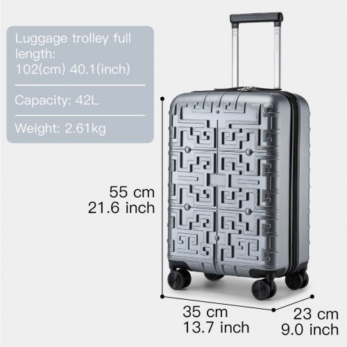 Kono K2396L Hard Shell Cabin Suitcase - 20 Inch