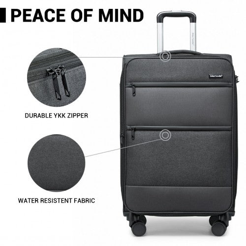 Kono K2397L Hard Shell Cabin Suitcase - 20 Inch