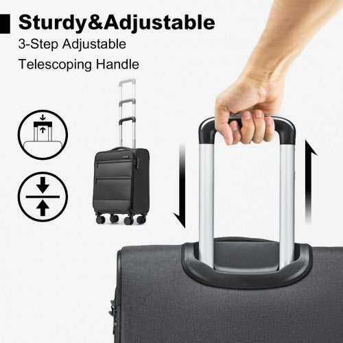 Kono K2397L Hard Shell Cabin Suitcase - 20 Inch