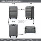 Kono K2397L Hard Shell Cabin Suitcase - 20 Inch