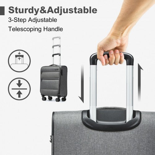 Kono K2397L Hard Shell Cabin Suitcase - 20 Inch