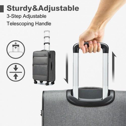 Kono K2397L Hard Shell Medium Suitcase - 24 Inch