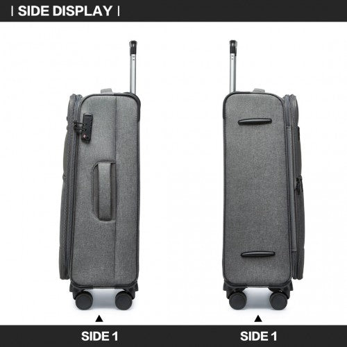 Kono K2397L Hard Shell Medium Suitcase - 24 Inch