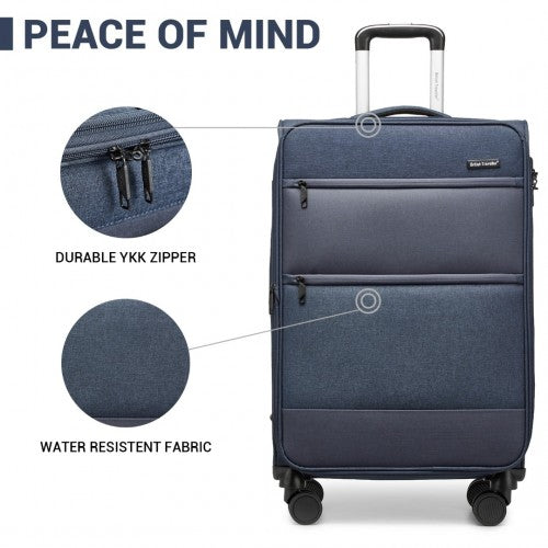 Kono K2397L Hard Shell Cabin Suitcase - 20 Inch
