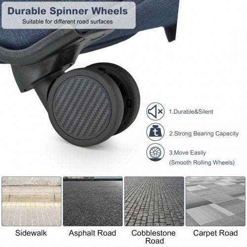 Kono K2397L Hard Shell Cabin Suitcase - 20 Inch