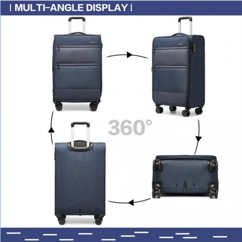 Kono K2397L Hard Shell Cabin Suitcase - 20 Inch