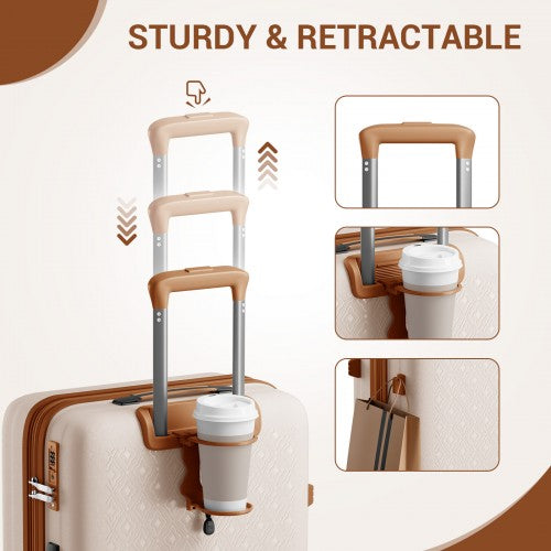 Kono KSK2594 Hard Shell Medium Suitcase - 24 Inch