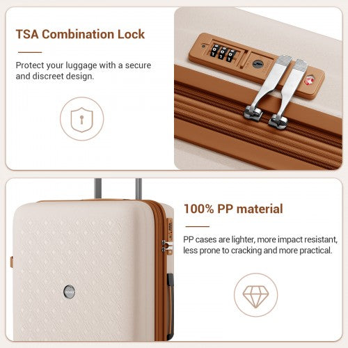 Kono KSK2594 Hard Shell Medium Suitcase - 24 Inch