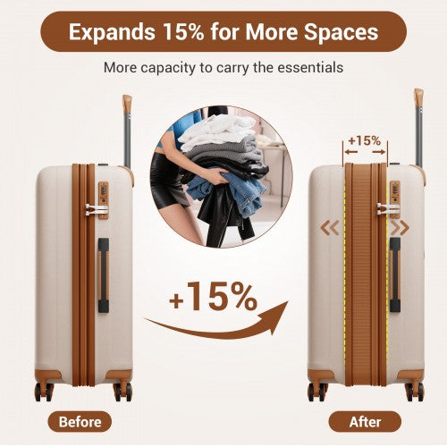 Kono KSK2594 Hard Shell Medium Suitcase - 24 Inch