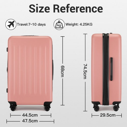 Kono KSK2477 Hard Shell Large Suitcase - 28 Inch