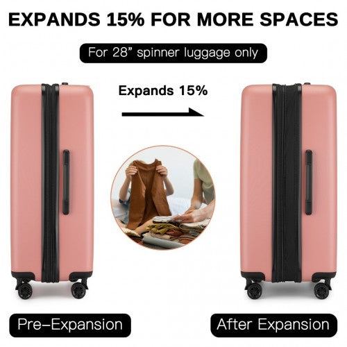 Kono KSK2477 Hard Shell Large Suitcase - 28 Inch