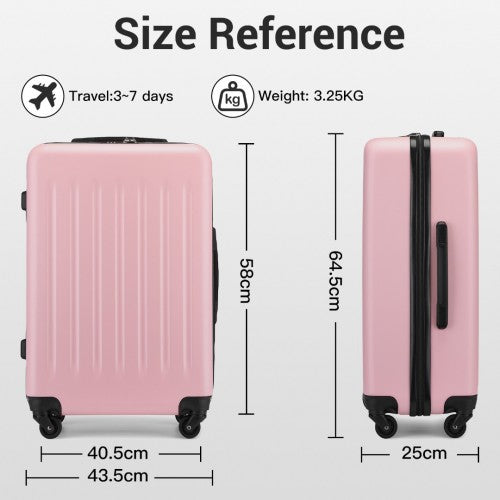 Kono KSK2477 Hard Shell 3 Piece Suitcase Set