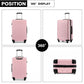 Kono KSK2477 Hard Shell 3 Piece Suitcase Set