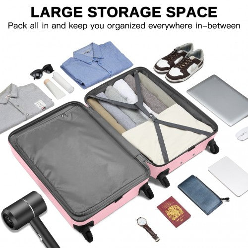 Kono KSK2477 Hard Shell 3 Piece Suitcase Set