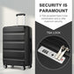Kono Traveler 4 Wheel Lightweight Hard Shell Suitcase With TSA Lock