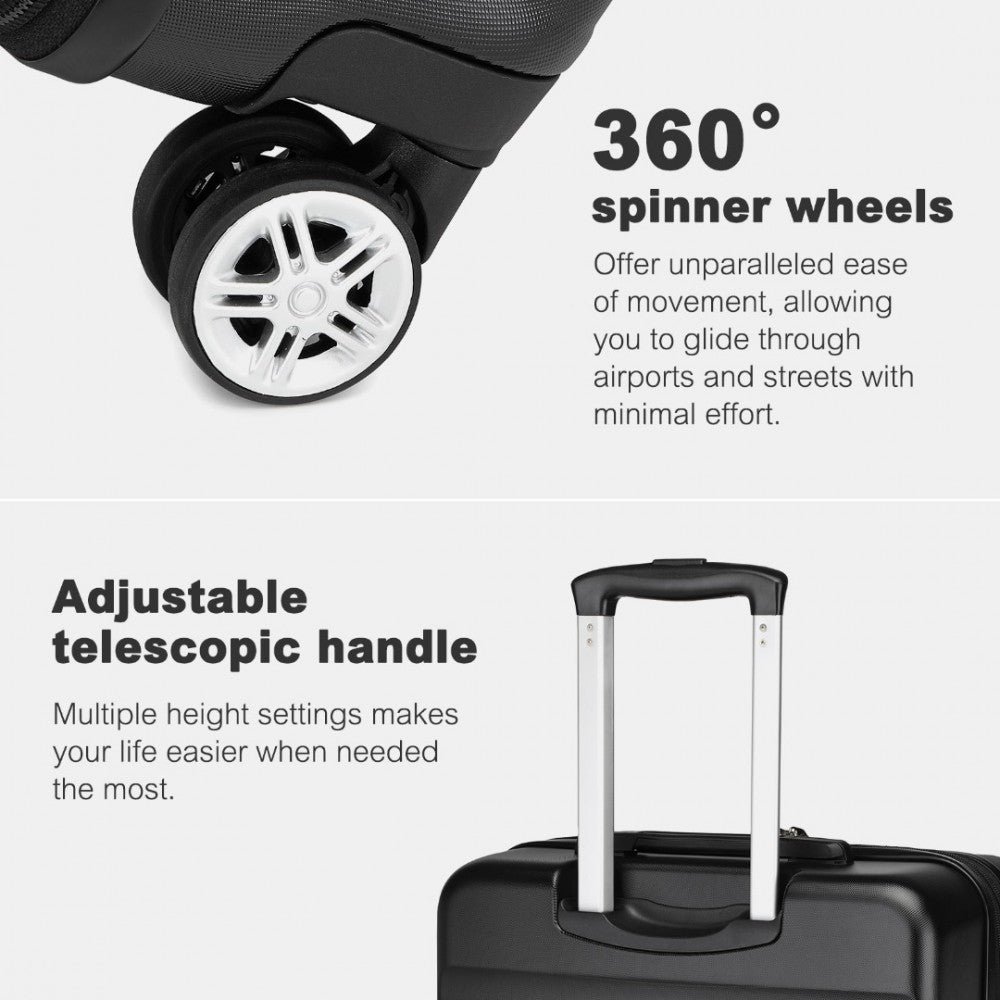 Kono Traveler 4 Wheel Lightweight Hard Shell Suitcase With TSA Lock