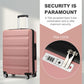 Kono Traveler 4 Wheel Lightweight Hard Shell Suitcase With TSA Lock